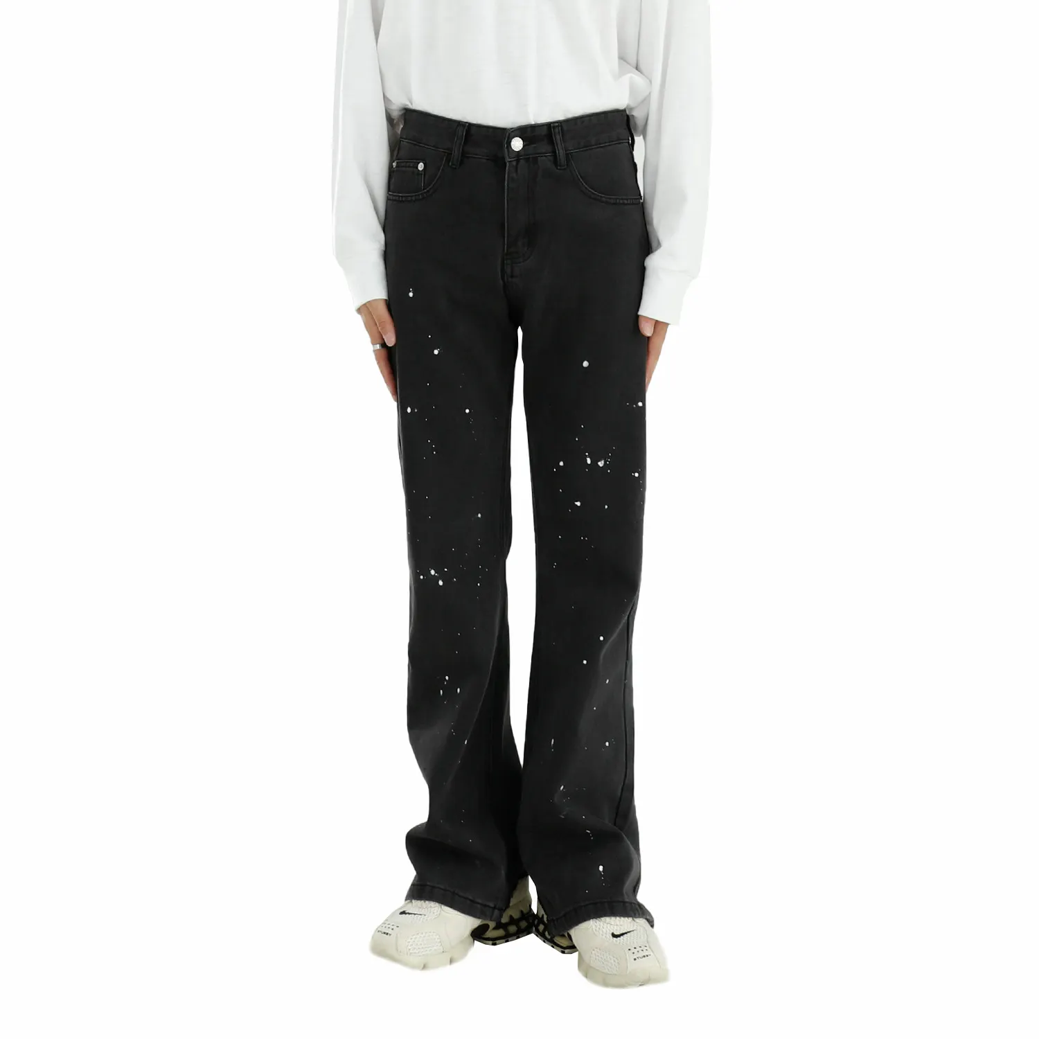 China OEM custom retro washed spot fashion jeans for men denim manufacturers

